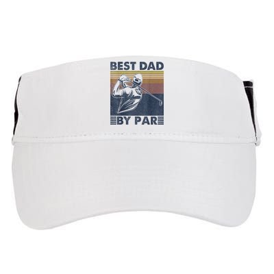 Best Dad By Par Golfer Golf Disc Golf Club Swing Retro Adult Drive Performance Visor