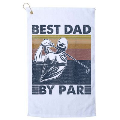 Best Dad By Par Golfer Golf Disc Golf Club Swing Retro Golf Towel