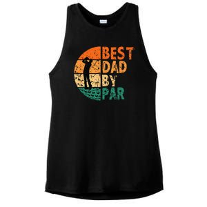 Best Dad By Par Golf Father's Day Golfing Funny Ladies PosiCharge Tri-Blend Wicking Tank