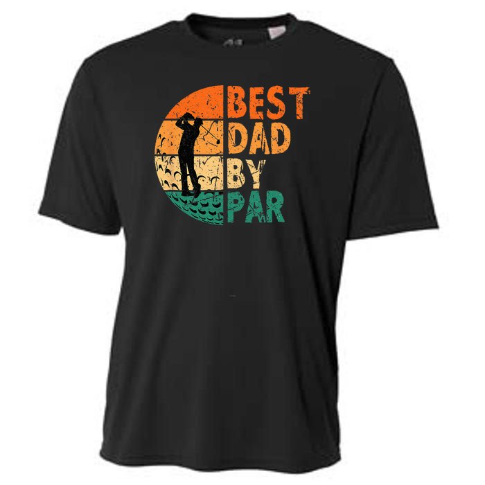 Best Dad By Par Golf Father's Day Golfing Funny Cooling Performance Crew T-Shirt