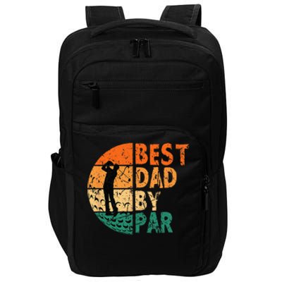 Best Dad By Par Golf Father's Day Golfing Funny Impact Tech Backpack