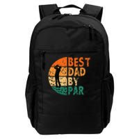 Best Dad By Par Golf Father's Day Golfing Funny Daily Commute Backpack