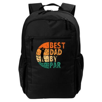 Best Dad By Par Golf Father's Day Golfing Funny Daily Commute Backpack