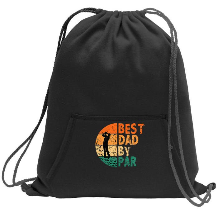 Best Dad By Par Golf Father's Day Golfing Funny Sweatshirt Cinch Pack Bag