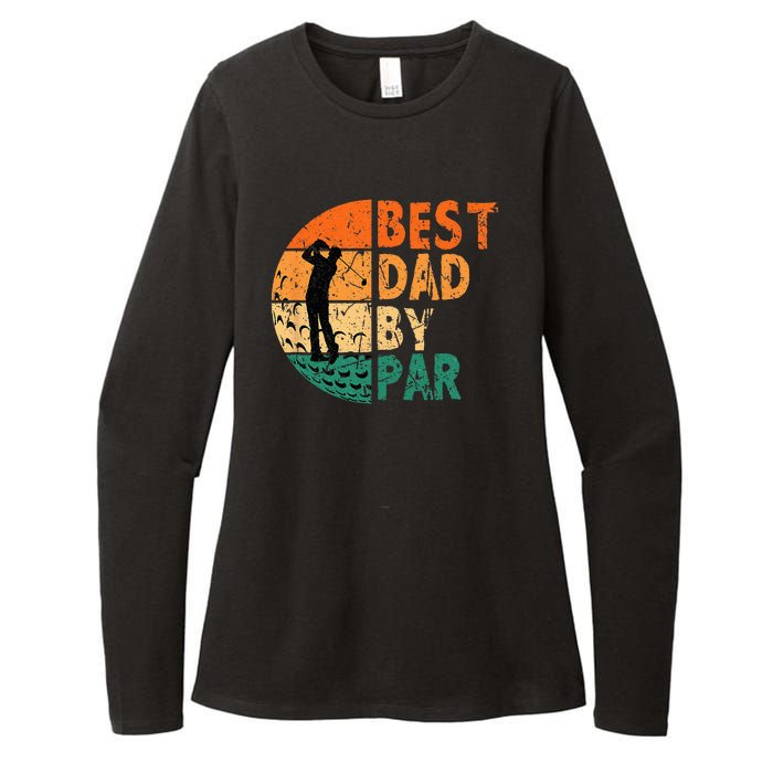 Best Dad By Par Golf Father's Day Golfing Funny Womens CVC Long Sleeve Shirt