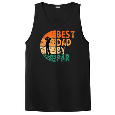 Best Dad By Par Golf Father's Day Golfing Funny PosiCharge Competitor Tank