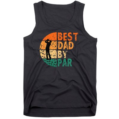 Best Dad By Par Golf Father's Day Golfing Funny Tank Top