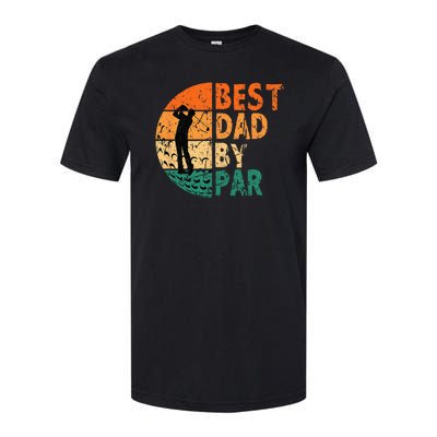 Best Dad By Par Golf Father's Day Golfing Funny Softstyle CVC T-Shirt