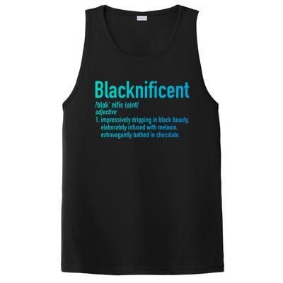 Blacknificent Definition Black History Black Pride Cool Gift PosiCharge Competitor Tank