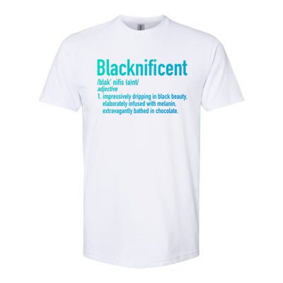 Blacknificent Definition Black History Black Pride Cool Gift Softstyle CVC T-Shirt