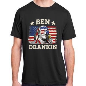 Ben Drankin Benjamin Franklin 4th Of July Funny Drinking Adult ChromaSoft Performance T-Shirt