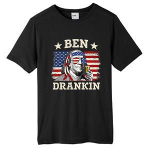 Ben Drankin Benjamin Franklin 4th Of July Funny Drinking Tall Fusion ChromaSoft Performance T-Shirt