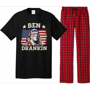 Ben Drankin Benjamin Franklin 4th Of July Funny Drinking Pajama Set