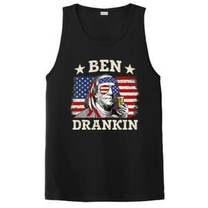 Ben Drankin Benjamin Franklin 4th Of July Funny Drinking PosiCharge Competitor Tank