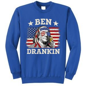 Ben Drankin Benjamin Franklin 4th Of July Funny Drinking Sweatshirt