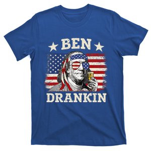 Ben Drankin Benjamin Franklin 4th Of July Funny Drinking T-Shirt