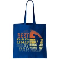 Best Dad By Par Retro Vintage Fathers Day Golf Lover Golfer Tote Bag