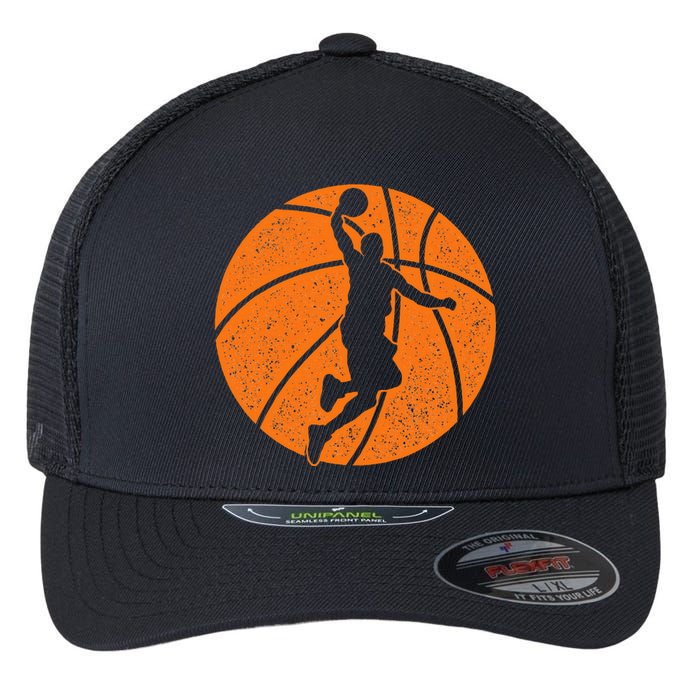 Basketball Dunk Ball Shooting Sports Game Trainer Flexfit Unipanel Trucker Cap