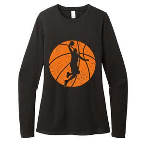 Basketball Dunk Ball Shooting Sports Game Trainer Womens CVC Long Sleeve Shirt