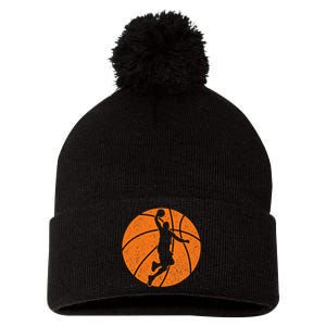 Basketball Dunk Ball Shooting Sports Game Trainer Pom Pom 12in Knit Beanie