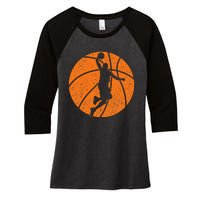 Basketball Dunk Ball Shooting Sports Game Trainer Women's Tri-Blend 3/4-Sleeve Raglan Shirt