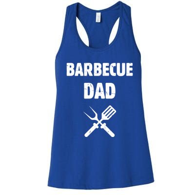 Barbecue Dad Bbq Grill Family Smoking Barbecue Grilling Chef Gift Women's Racerback Tank