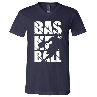 Basketball Design V-Neck T-Shirt