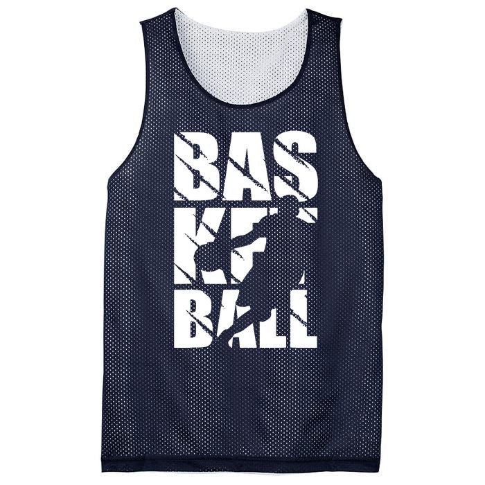 Basketball Design Mesh Reversible Basketball Jersey Tank