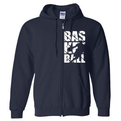 Basketball Design Full Zip Hoodie