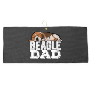 Beagle Dad Beagle Dog Lover Gift Large Microfiber Waffle Golf Towel