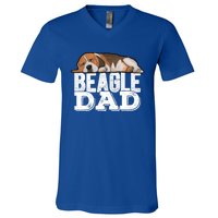 Beagle Dad Beagle Dog Lover Gift V-Neck T-Shirt