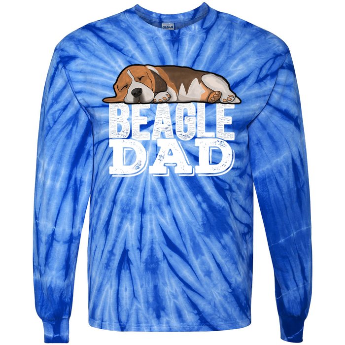 Beagle Dad Beagle Dog Lover Gift Tie-Dye Long Sleeve Shirt