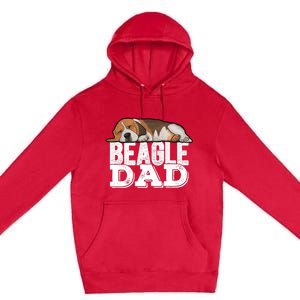 Beagle Dad Beagle Dog Lover Gift Premium Pullover Hoodie