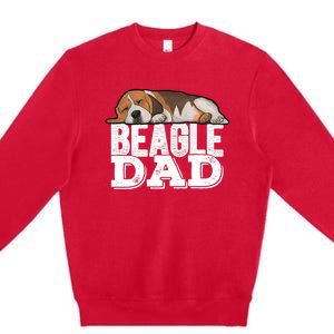 Beagle Dad Beagle Dog Lover Gift Premium Crewneck Sweatshirt