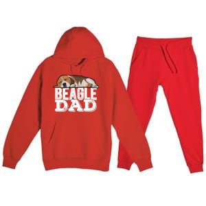 Beagle Dad Beagle Dog Lover Gift Premium Hooded Sweatsuit Set