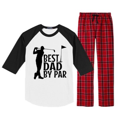 Best Dad By By Funny Father FatherS Day Golfer Golf Gift Raglan Sleeve Pajama Set