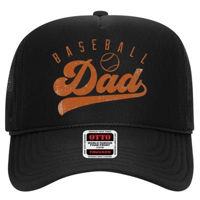 Baseball Dad High Crown Mesh Back Trucker Hat