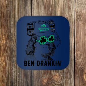 Ben Drankin Benjamin Franklin Funny St Patricks Day Coaster