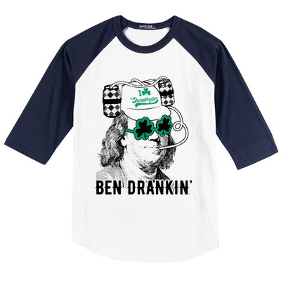 Ben Drankin Benjamin Franklin Funny St Patricks Day Baseball Sleeve Shirt