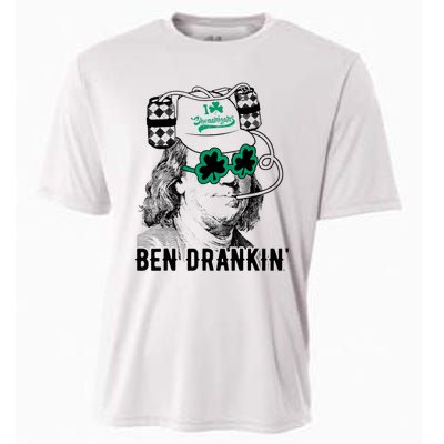 Ben Drankin Benjamin Franklin Funny St Patricks Day Cooling Performance Crew T-Shirt