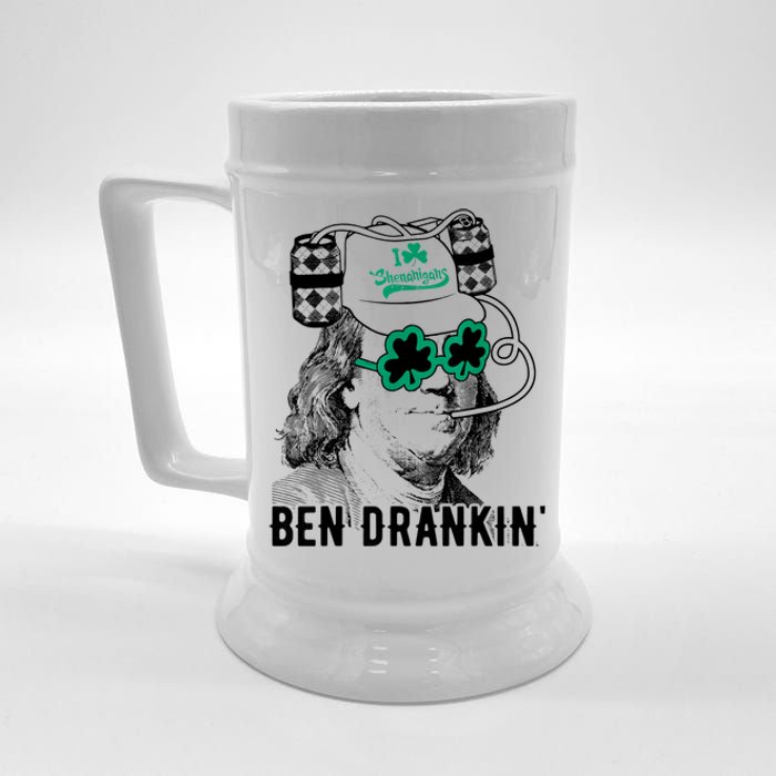 Ben Drankin Benjamin Franklin Funny St Patricks Day Beer Stein