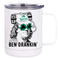 Ben Drankin Benjamin Franklin Funny St Patricks Day 12 oz Stainless Steel Tumbler Cup