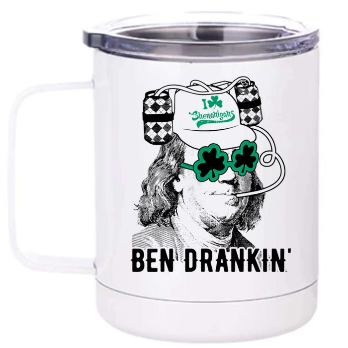 Ben Drankin Benjamin Franklin Funny St Patricks Day 12 oz Stainless Steel Tumbler Cup