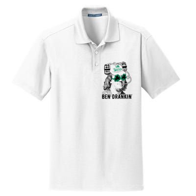 Ben Drankin Benjamin Franklin Funny St Patricks Day Dry Zone Grid Polo