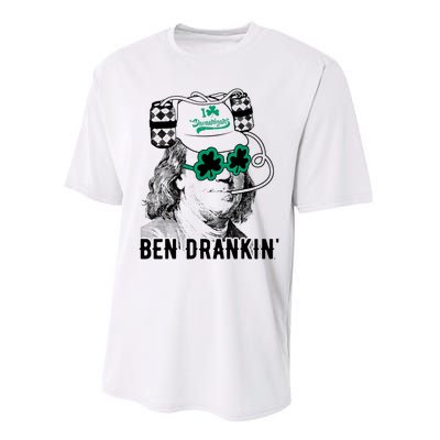 Ben Drankin Benjamin Franklin Funny St Patricks Day Performance Sprint T-Shirt