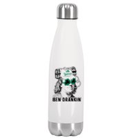 Ben Drankin Benjamin Franklin Funny St Patricks Day Stainless Steel Insulated Water Bottle