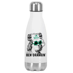 Ben Drankin Benjamin Franklin Funny St Patricks Day Stainless Steel Insulated Water Bottle