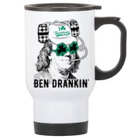 Ben Drankin Benjamin Franklin Funny St Patricks Day Stainless Steel Travel Mug