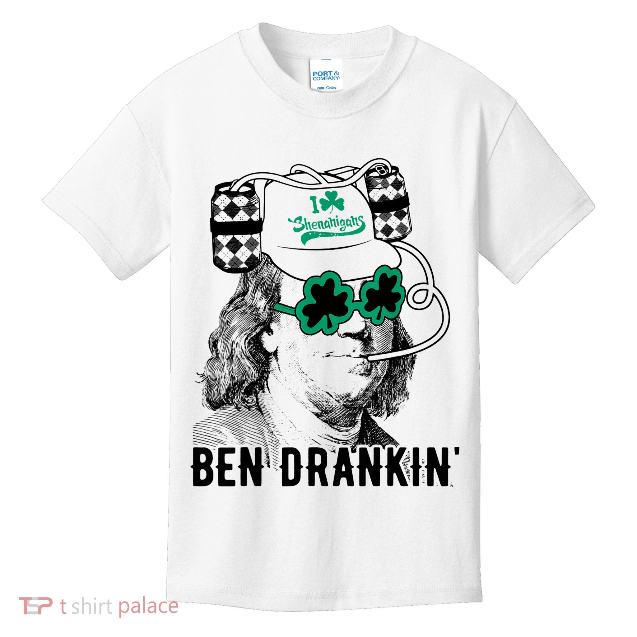 Ben Drankin Benjamin Franklin Funny St Patricks Day Kids T-Shirt