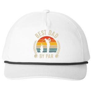 Best Dad By Par For Golf Fathers Day Birthday Christmas Meaningful Gift Snapback Five-Panel Rope Hat